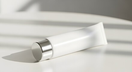 Cosmetic Tube Mockup on White Background