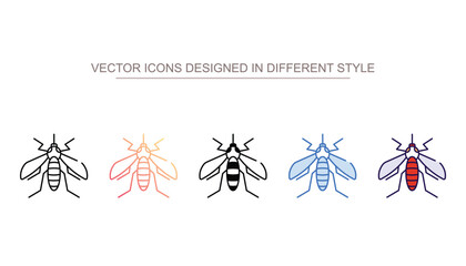 Mosquito icon design with white background stock illustration