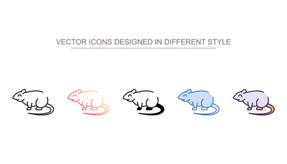 Rat icon design with white background stock illustration