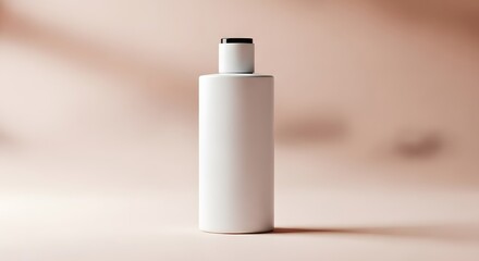 Elegant White Bottle Mockup for Cosmetics