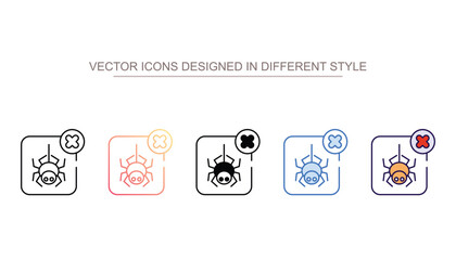 No Bug icon design with white background stock illustration