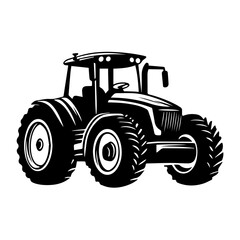 Obraz premium Tractor Vector Illustration logo with Heavy Duty tractor Icon vector on white background