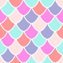 Vector seamless overlapping pattern, fish scale print. Beautiful asian style design for textile, wallpaper, wrapping paper.