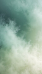 Fototapeta premium Ethereal Green and White Cloud Background