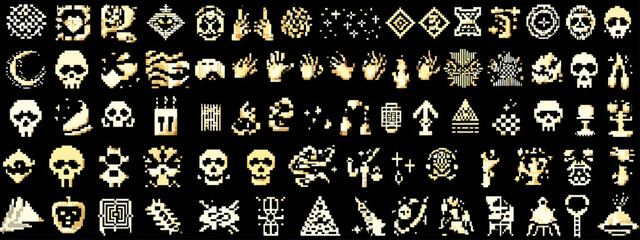 Hand-Drawn Mystical Icon Set 100+ Unique Symbols for Design Projects