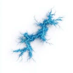 Electric discharge effect illustration on white background