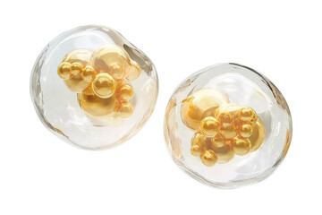 3d illustration of collagen cells for biotechnology and cosmetic concept isolated on transparent or white background, png