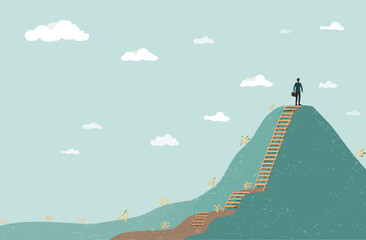 Reaching the Peak A Visual Representation of Career Success and Milestone Achievement