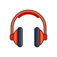 headphones icon isolated vector art illustration
