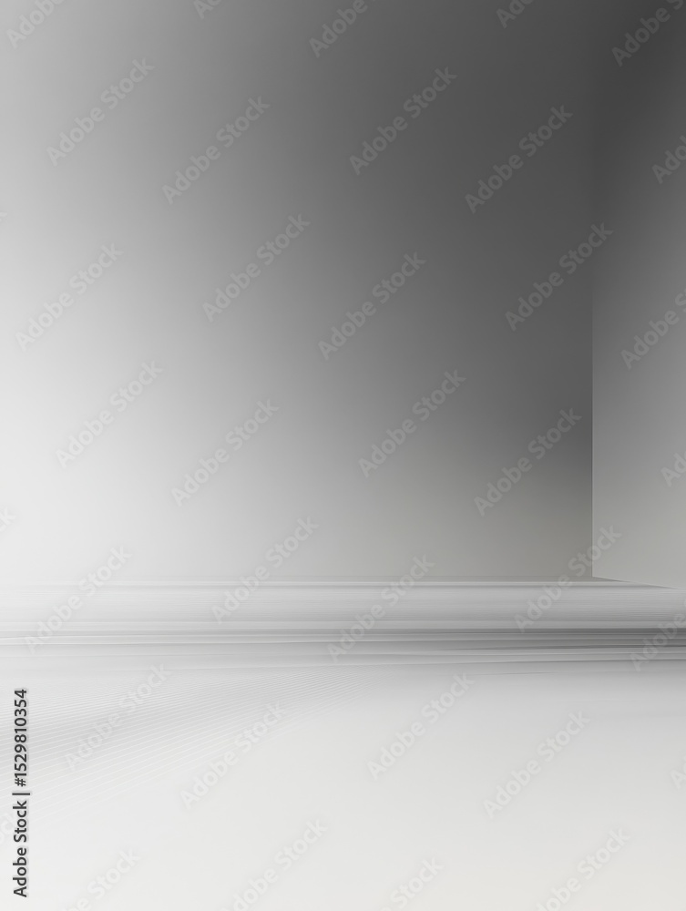 Poster minimalistic gray gradient background with subtle light effect.