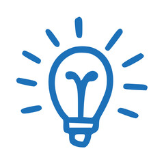 Fototapeta premium Brilliant Idea: Hand-Drawn Lightbulb Icon for Innovation, Creativity, and Problem Solving