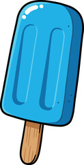 Summer Popsicle Illustration – Refreshing Frozen Treat for Seasonal Designs
