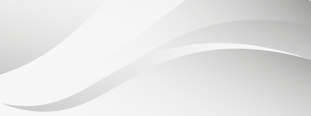 Gray background curve element with white space for text and message design, overlapping layers, vector illustration