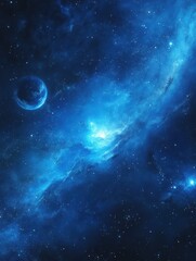 Obraz premium blue space background