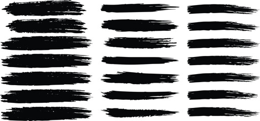 Paint grunge backgrounds, brushstrokes set on a white background
