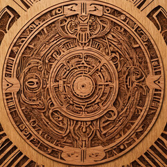 Obraz premium Intricate Wooden Mandala