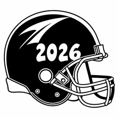 American football helmet 2026 season graphic design