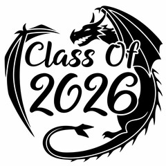 Class of 2026 dragon heart graduation design