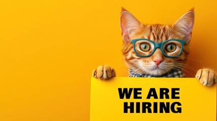 Cat in Glasses Hiring Announcement
