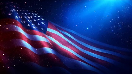American flag background for 4th of July - Powered by Adobe