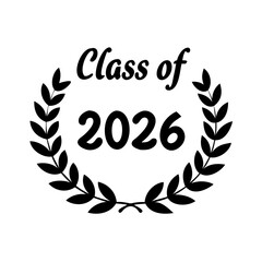 Obraz premium Black vector badge silhouette with laurel wreath and clasp design element