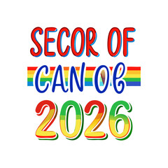 Secor of canoe 2026 rainbow design, transparent png