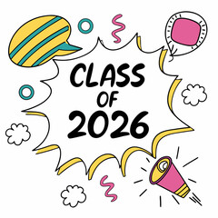Class of 2026 graduation announcement fun design