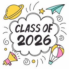 Class of 2026 graduation announcement fun design