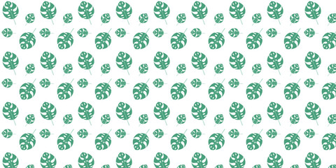 Summer Leaves Pattern Seamless Background Tropical Foliage Nature Design Vector Illustration