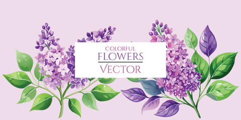 Lilac & Lavender Floral Vector Art - Syringa Vulgaris Graphics for Digital Design