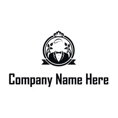 Fototapeta premium Elegant Silhouette of a Restaurant Logo 