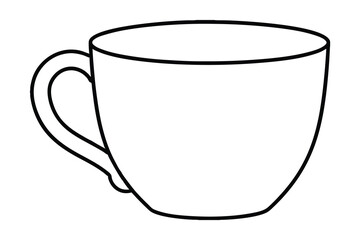 Simple line drawing of a coffee cup mug