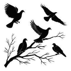 Karate Man Vector Silhouette – Martial Arts Fighter Clip Art in Action Pose