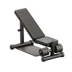 Adjustable weight bench isolated on a white background png ai generated