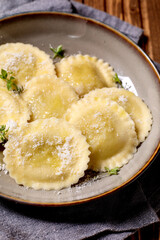 Homemade Ravioli with Cheese and Herbs