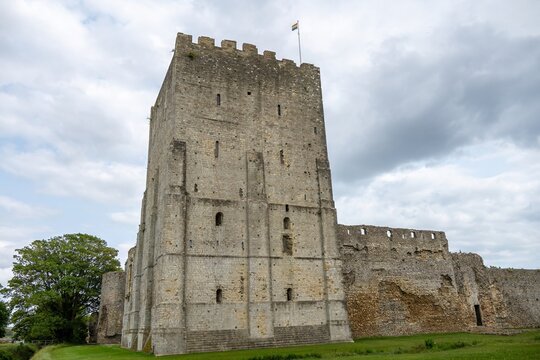 originally built in the late 3rd century Portchester Castle Hampshire England is the most impressive and best preserved of the Saxon shore forts