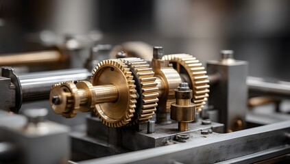 A macro shot reveals the intricate details of a watch mechanism with interlocking silver and gold gears, showcasing precision engineering and movement