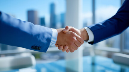 Collaboration between brokers at a glass conference table