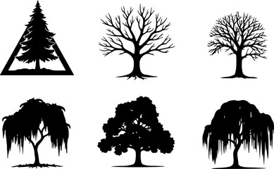 Tree  Vector Silhouettes  Bundle Collection