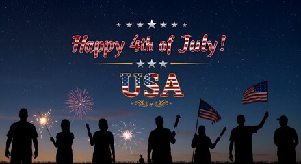 Happy 4th of July! Celebrate Independence Day with Fireworks and Patriotism