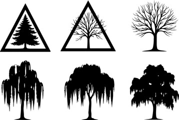 Tree  Vector Silhouettes  Bundle Collection