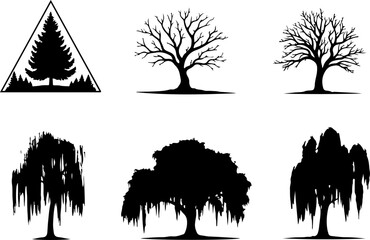 Tree  Vector Silhouettes  Bundle Collection