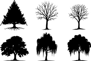 Tree  Vector Silhouettes  Bundle Collection