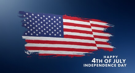 Celebrating Independence Day A Patriotically Brushed American Flag Design