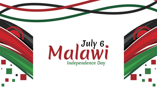 July 6, Independence Day of Malawi vector illustration. Suitable for greeting card, poster and banner.