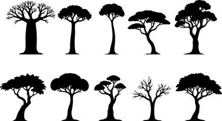 Tree  Vector Silhouettes  Bundle Collection