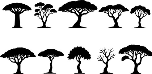 Tree  Vector Silhouettes  Bundle Collection