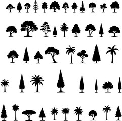 Tree  Vector Silhouettes  Bundle Collection