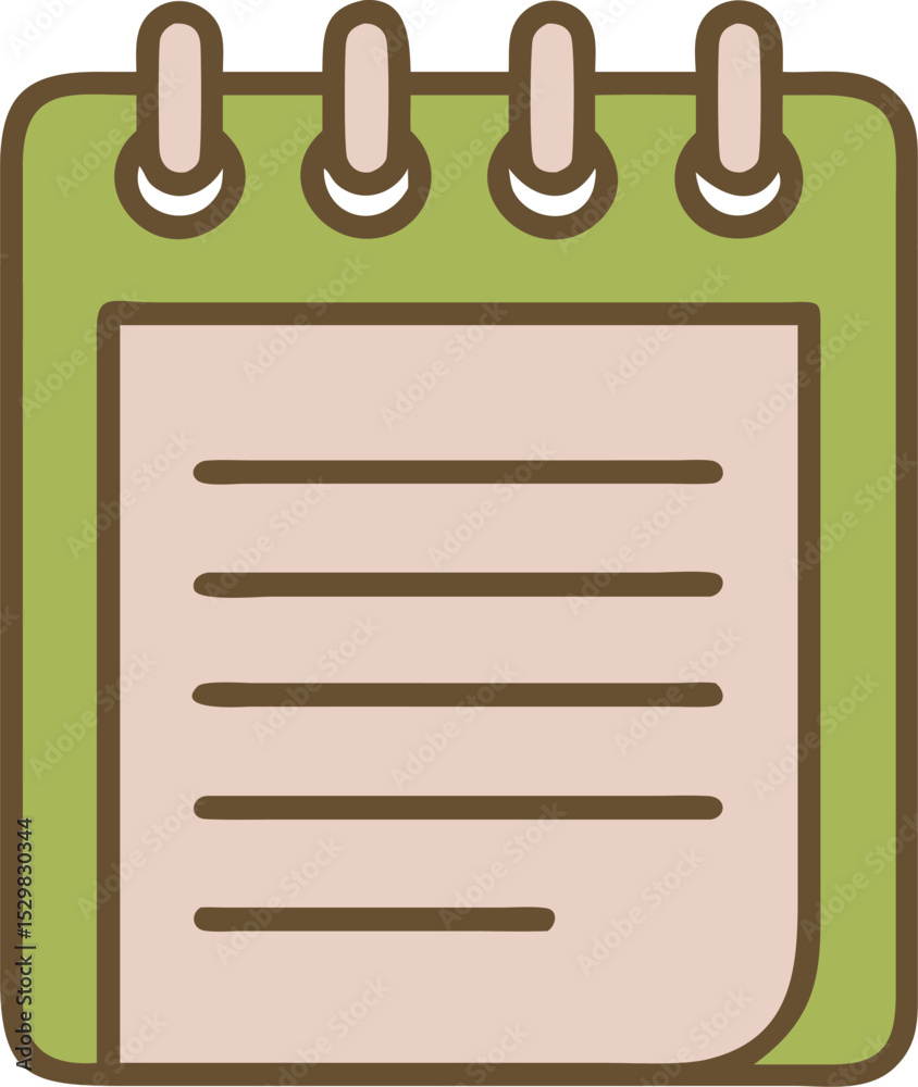 Poster modern notepad icon clean line style isolated on transparent background