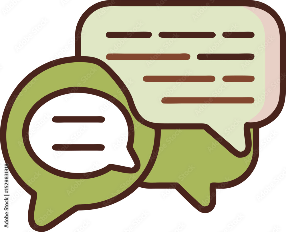 Poster clean line style speech bubble icon isolated on transparent background